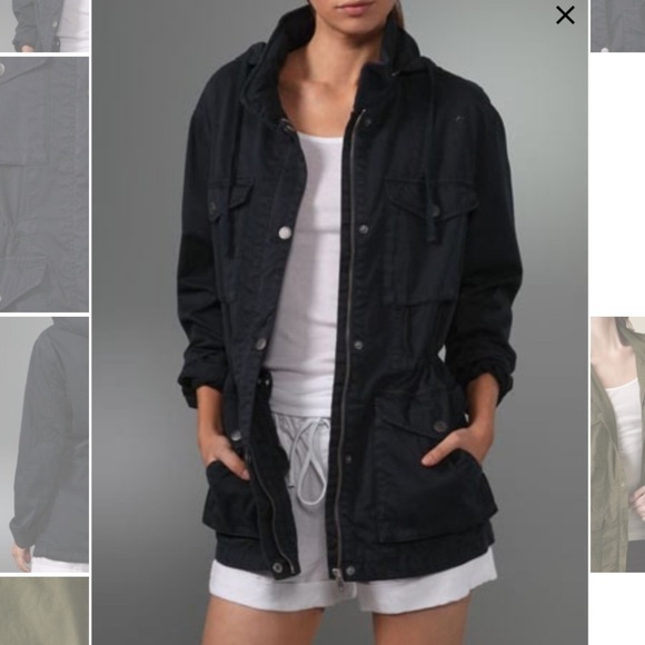 Vince Navy Coastal Zip Up Utility Jacket Size M - Picture 5 of 16